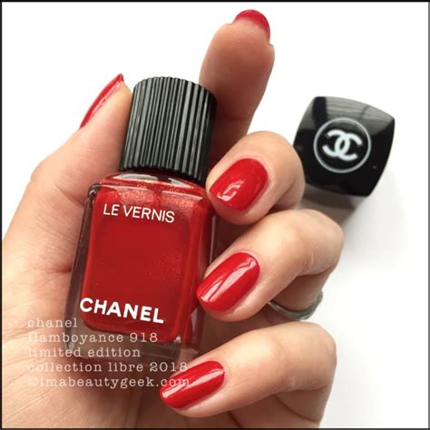 chanel le vernis 918 flamboyance|CHANEL HOLIDAY 2018 COLLECTION LIBRE LE VERNIS.